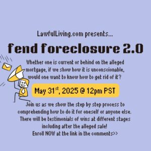 Mortgage Free: Fend Foreclosure 2.0 Workshop